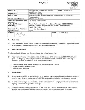 Fillable Online Moderngov Sutton Gov Ward Areas Affected Fax Email