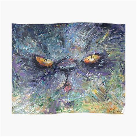 Intense Persian Cat Painting Svetlana Novikova Poster By Novikova Art Redbubble