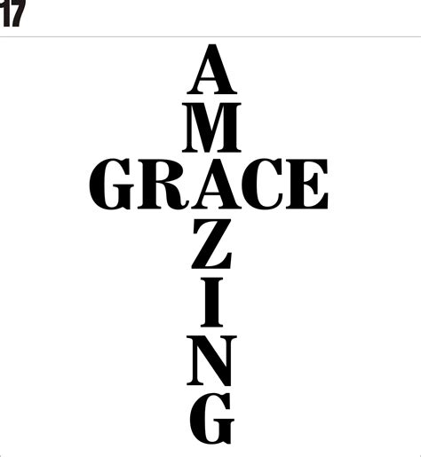 17 Amazing Grace Cross Instant Digital Download Ai And Svg File