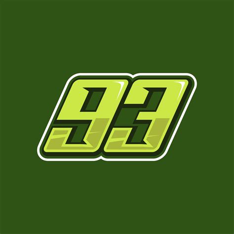 Racing number 93 logo design vector 17734789 Vector Art at Vecteezy