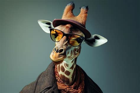Premium Photo | Stylish Giraffe Sporting Fashionable Attire
