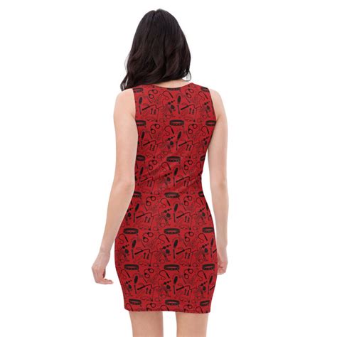 Sexy Fetish Sublimation Printed Cut And Sew Dress In Red And Etsy