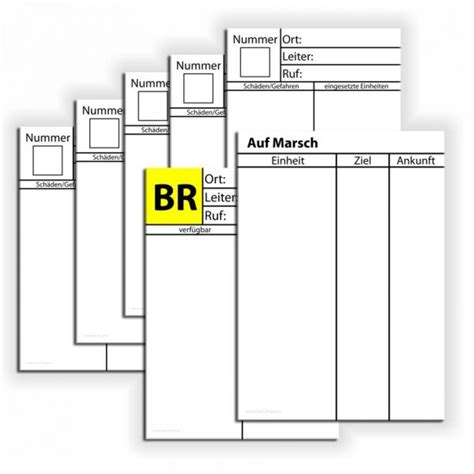 7 Pack 5x Schadenskonto A4 1x Bereitstellungsraum A4 1x