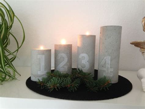 Diy Beton Kupfer Kerzenst Nder Mit Pr Gung Weihnachtsbasteln