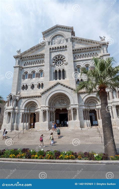 Monaco Cathedral editorial stock image. Image of front - 140195969