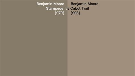 Benjamin Moore Stampede Vs Cabot Trail Side By Side Comparison