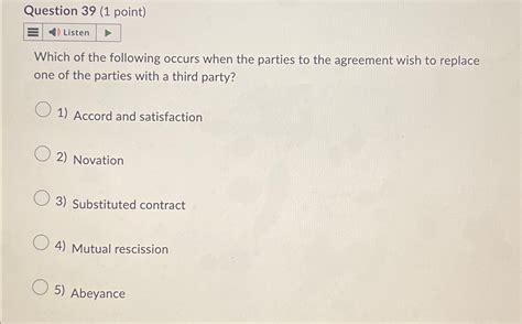 Solved Question 39 1 ﻿point Listenwhich Of The Following