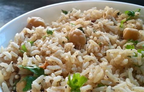 Chole Pulao With White Chickpeas And Rice Andhra Kabuli Chana Pulao