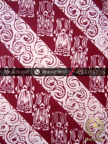 Jual Kain Batik Cap Jogja Motif Lereng Merah THEBATIK CO ID