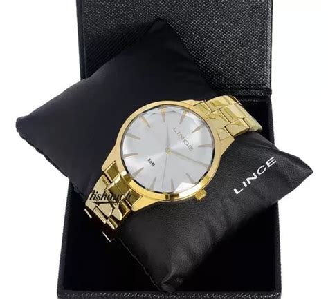 Reloj pulsera Lince Relógio Lrg4563l de cuerpo color dorado para mujer