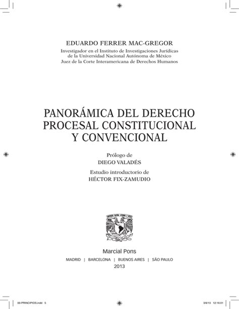 PanorÁmica Del Derecho Procesal Constitucional Y