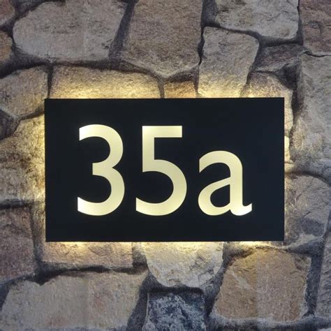 Led House Number Plaque Stainless Steel House Number Backlit House