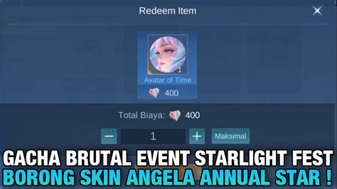 Gacha Brutal Event Starlight Fest Borong Skin Angela Starlight