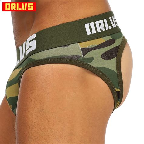 Orlvs Cueca Regata Masculina Sexy Roupa Íntima Masculina Brilhante