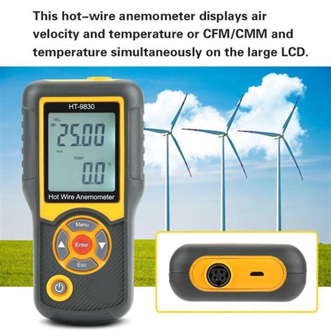 Buy Ht Digital Lcd Digital Handheld Wind Speed Gauge Meter Measure