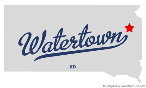 Map of Watertown, SD, South Dakota