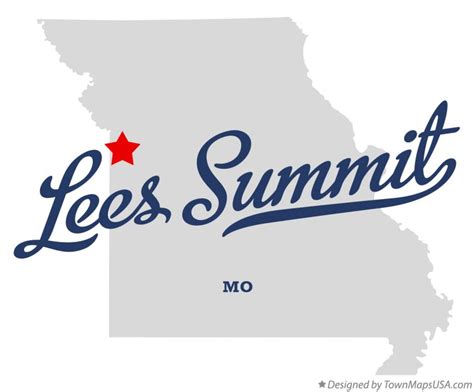 Map of Lees Summit, MO, Missouri