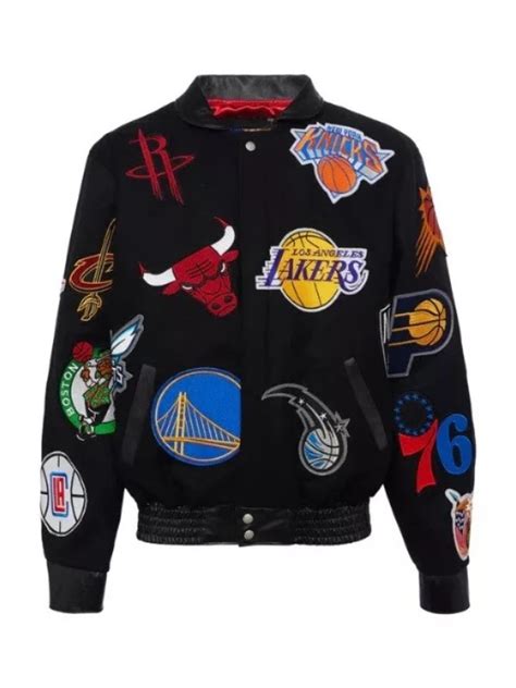 NBA Collage Patch Jacket - Paragon Jackets