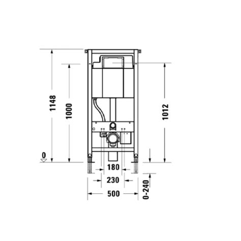 Duravit Durasystem Toilet Frame With Odour Extraction And Hygienic