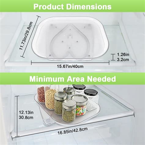 AUAUY Lazy Susan Organizador Giratorio Para Refrigerador Organizador