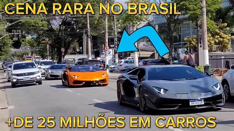 CENA MAIS RARA DO BRASIL DUAS LAMBORGHINI AVENTADOR SVJ NA AV EUROPA