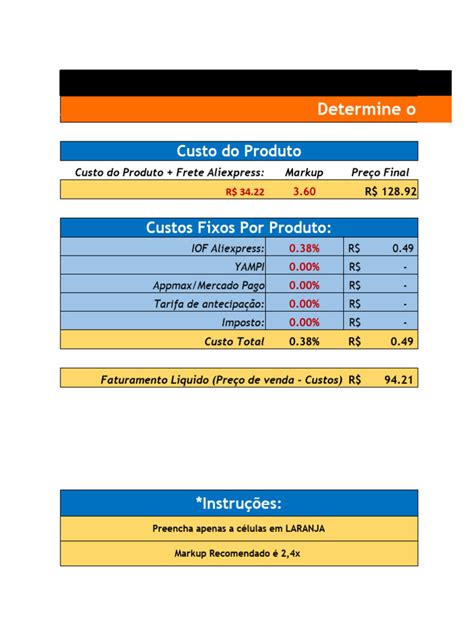 Planilha Precificação Dieisym Pdf Economias Mercados Financeiros