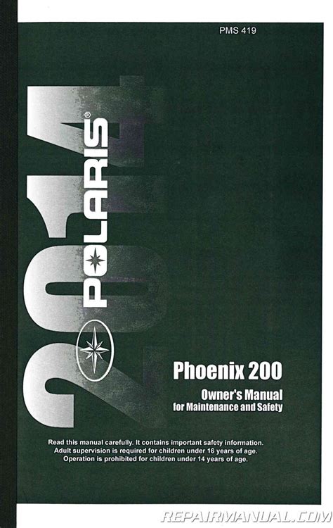 2014 Polaris Phoenix 200 Atv Owners Manual
