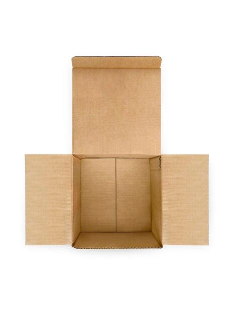 Premium Psd Open Empty Cardboard Box Transparent Background