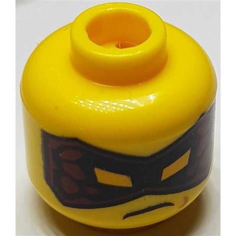 Lego Yellow Dragons Rising Cole Head Recessed Solid Stud Brick Owl