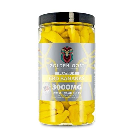 Golden Goat Cbd Gummies Platinum Bananas