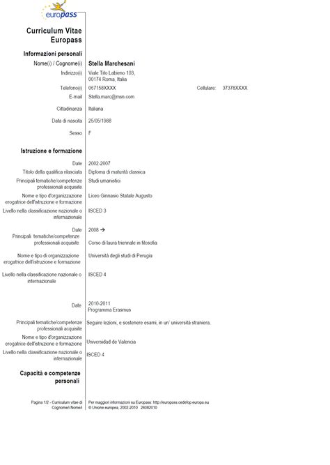 Conversione Cv In Formato Europeo