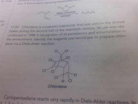 Solved Chlordane is a powerful insecticide that was use was | Chegg.com