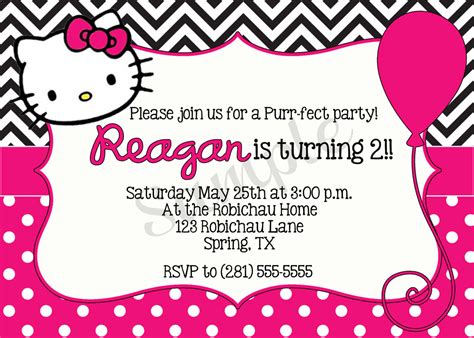 Hello Kitty Birthday Invitations