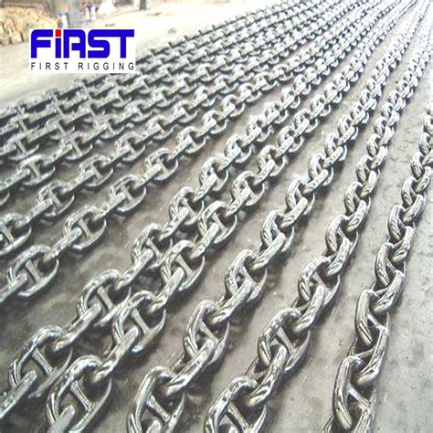 High Strength Steel Anchor Chain Line For Ship China Stud Link Anchor