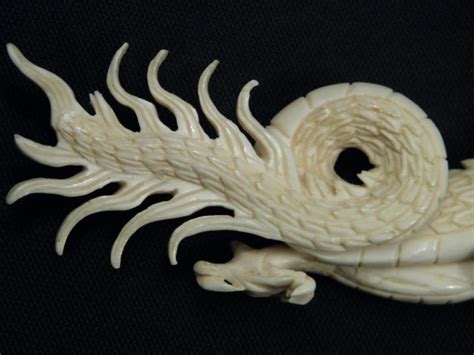 Chinese Carved Ivory Dragon Lot 107