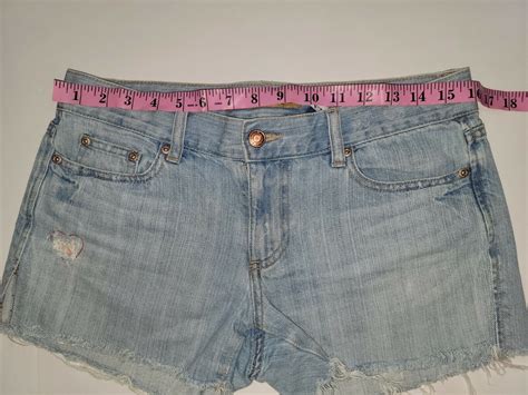 Y K Old Navy Ultra Low Waist Denim Cutoff Jean Shorts Gem