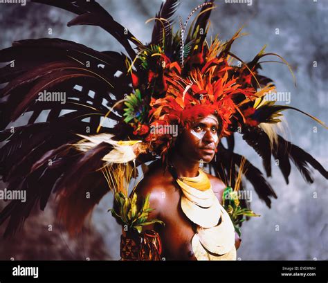 A Chimbu Woman In Traditional Headdress Goroka Show Goroka Eastern