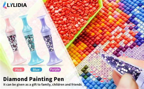 LYLIDIA 3pcs 5D Diamond Painting Stylo Avec Reservoir Stylo Diamant