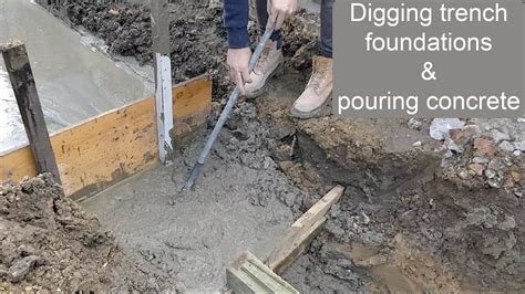 Digging Trench Foundations And Finding The Sewer Youtube