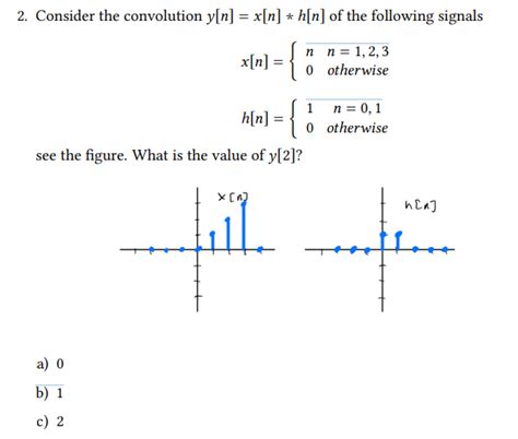 Solved Consider The Convolution Y N X N H N Of The Follo Chegg