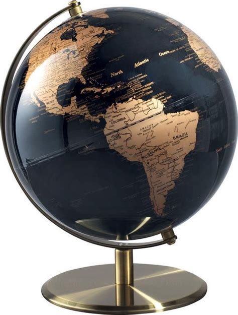 Mascagni Wereldbol Globe Diameter 25 Cm Koper Zwart 20Z 01149 Bol