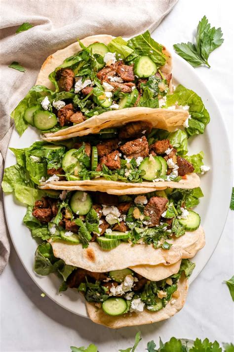 Lamb Tacos With Fermented Lemon Chermoula And Feta