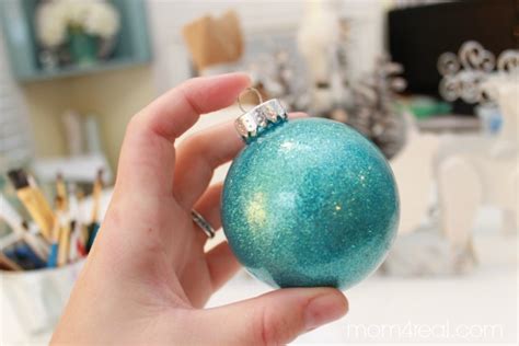 Glitter Filled Glass Ornaments Tutorial Mom Real