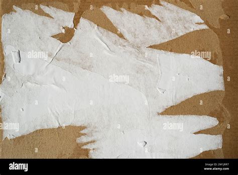 Ripped White Paper On Cardboard Stock Photo Alamy