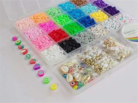 Dazhqp Pcs Clay Beads Bracelet Making Kit Friendship Bracelet