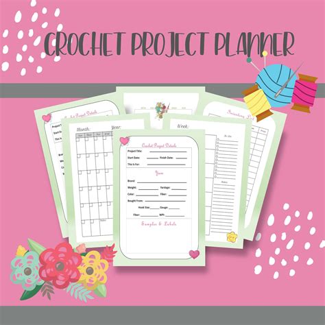 Crochet Project Planner Printable For Project Organizing Sample