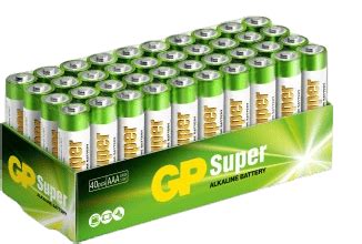 Gp Super Alkaliska Aaa Batterier Lr Box P Inet Se