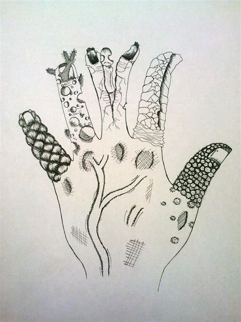 Hand Texture Drawing Ideas