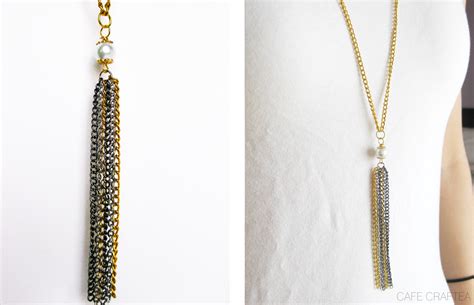 Cafe Craftea Diy Mixed Metal Tassel Necklace