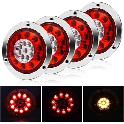 4Pcs 5 5Inch Feux Arrière Universal 12V 24V Led Feux Arrière De